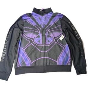 Disney‎ Parks Marvel Black Panther Wakanda Forever Zip Up Jacket mens size S